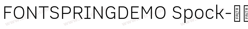 FONTSPRINGDEMO Spock字体转换